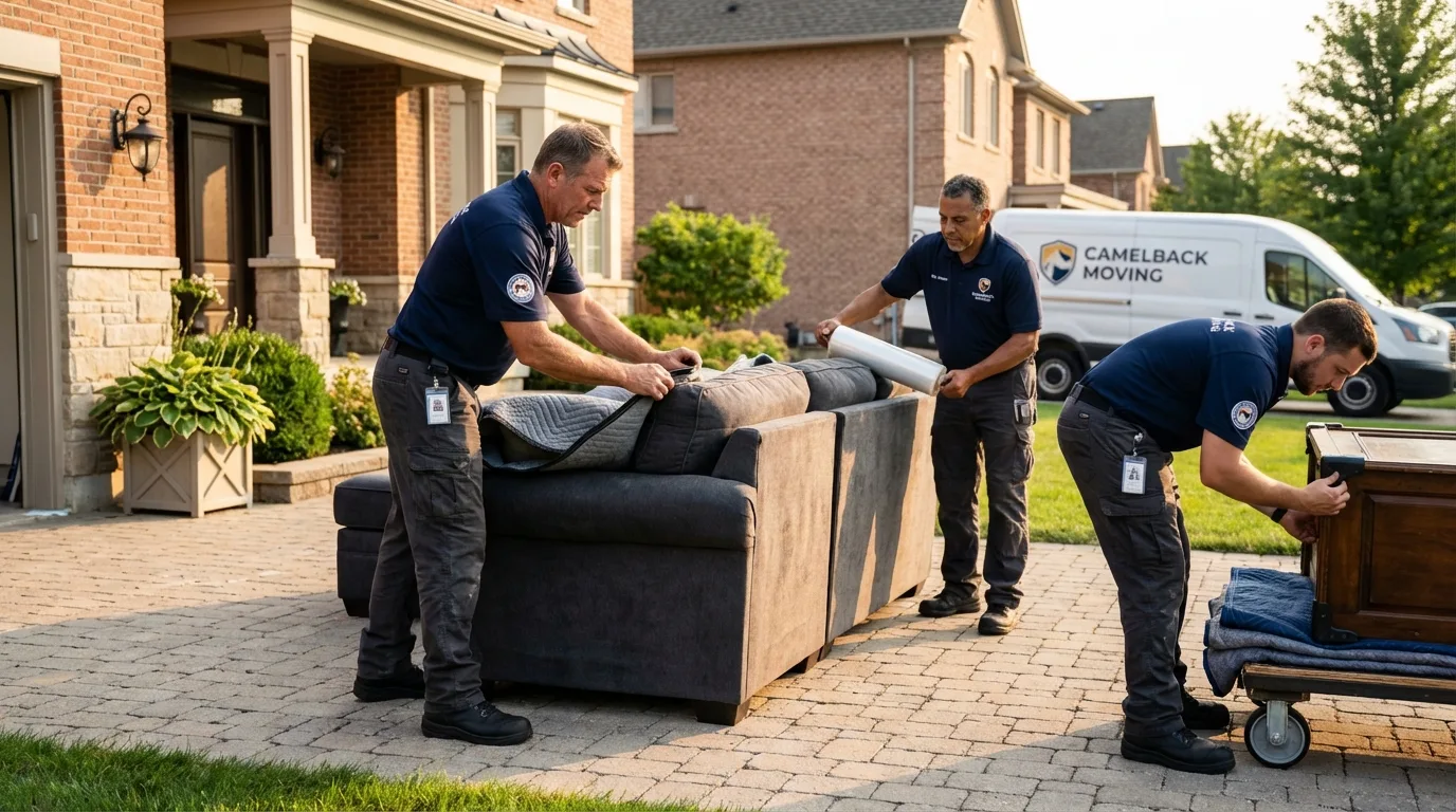 Large estate moving crew wrapping furniture in Bean Station, TN