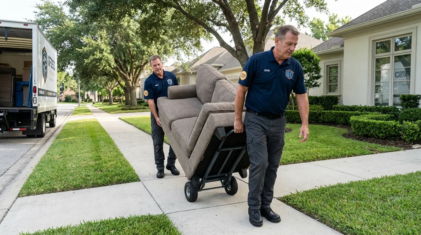 Local residential moving crew loading furniture in Bean Station, TN